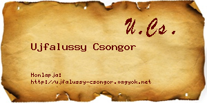 Ujfalussy Csongor névjegykártya